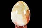 Colorful, Polished Carnelian Agate Egg - Madagascar #134556-1